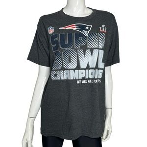 4/$24 NFL Pro Line Fantics New England Patriots Grey‎ Short Sleeve T-Shirt